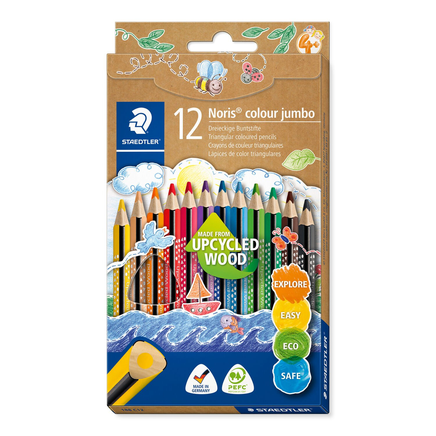 Noris Colour Jumbo Multicolor 12 pieza(s)