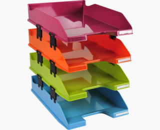 113298SETD bandeja de escritorio/organizador Poliestireno Multicolor