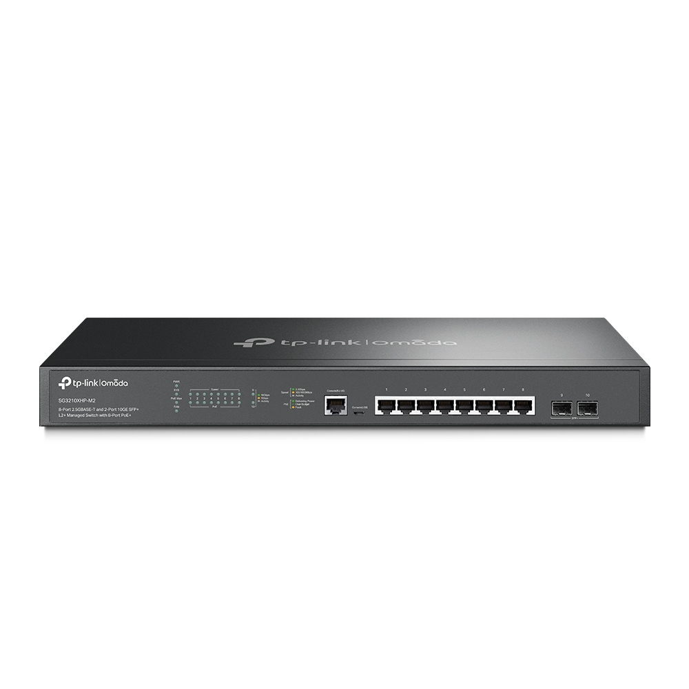 Omada SG3210XHP-M2 switch Gestionado L2+ 2.5G Ethernet (100/1000/2500) Energía sobre Ethernet (PoE) 1U Negro