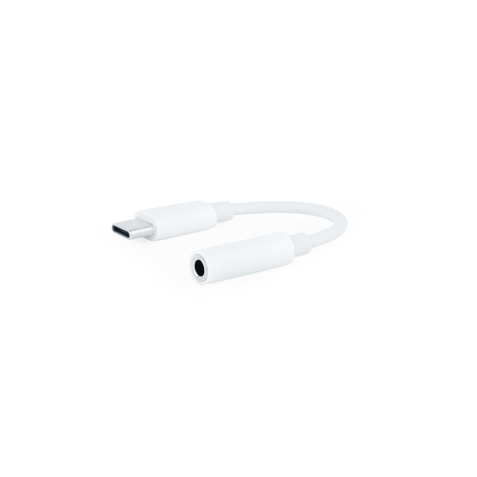 Cable Adaptador Audio USB-C/M a Jack 3.5/H, 11 cm, Blanco