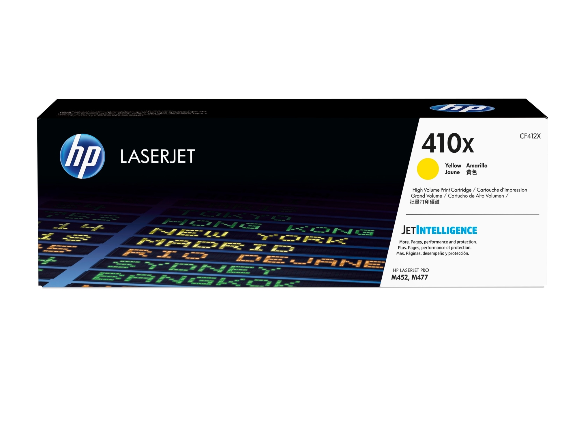Cartucho de tóner original LaserJet 410X amarillo de alta capacidad