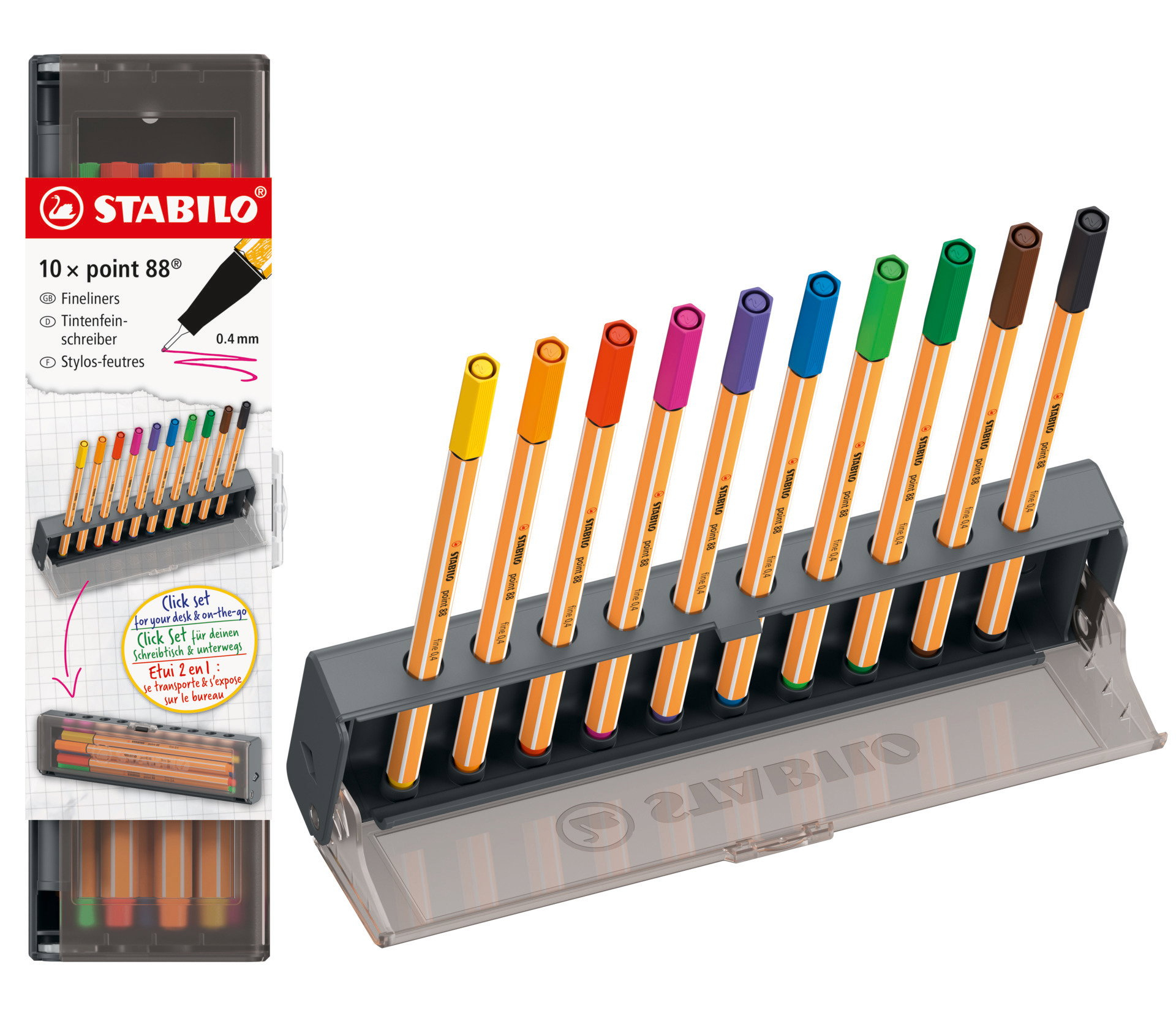 8810-5 rotulador de punta fina Fino Amarillo, Violeta, Azul, Verde, Negro, Marrón, Rojo, Rosa, Verde claro, Naranja 10 pieza(s)