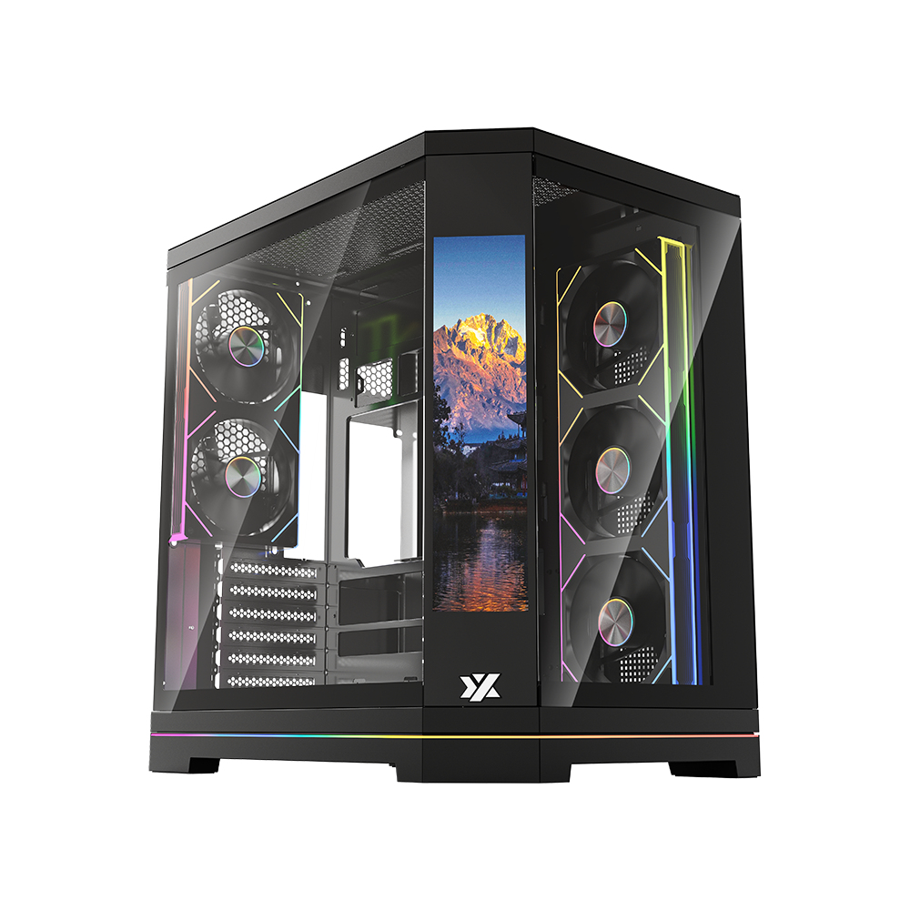 Gabinete Neutrón X Pro, Midi-Tower, ATX/Micro-ATX/ITX, USB 3.0, sin Fuente, 5 Ventiladores Instalados, Negro Midi Tower