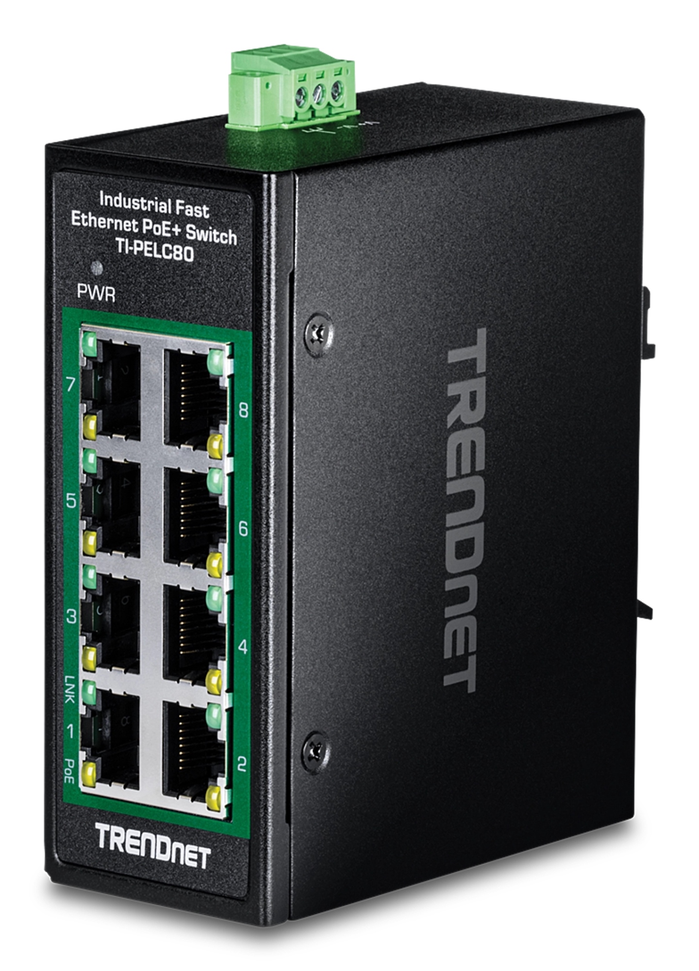 TI-PELC80 switch No administrado Fast Ethernet (10/100) Energía sobre Ethernet (PoE) Negro