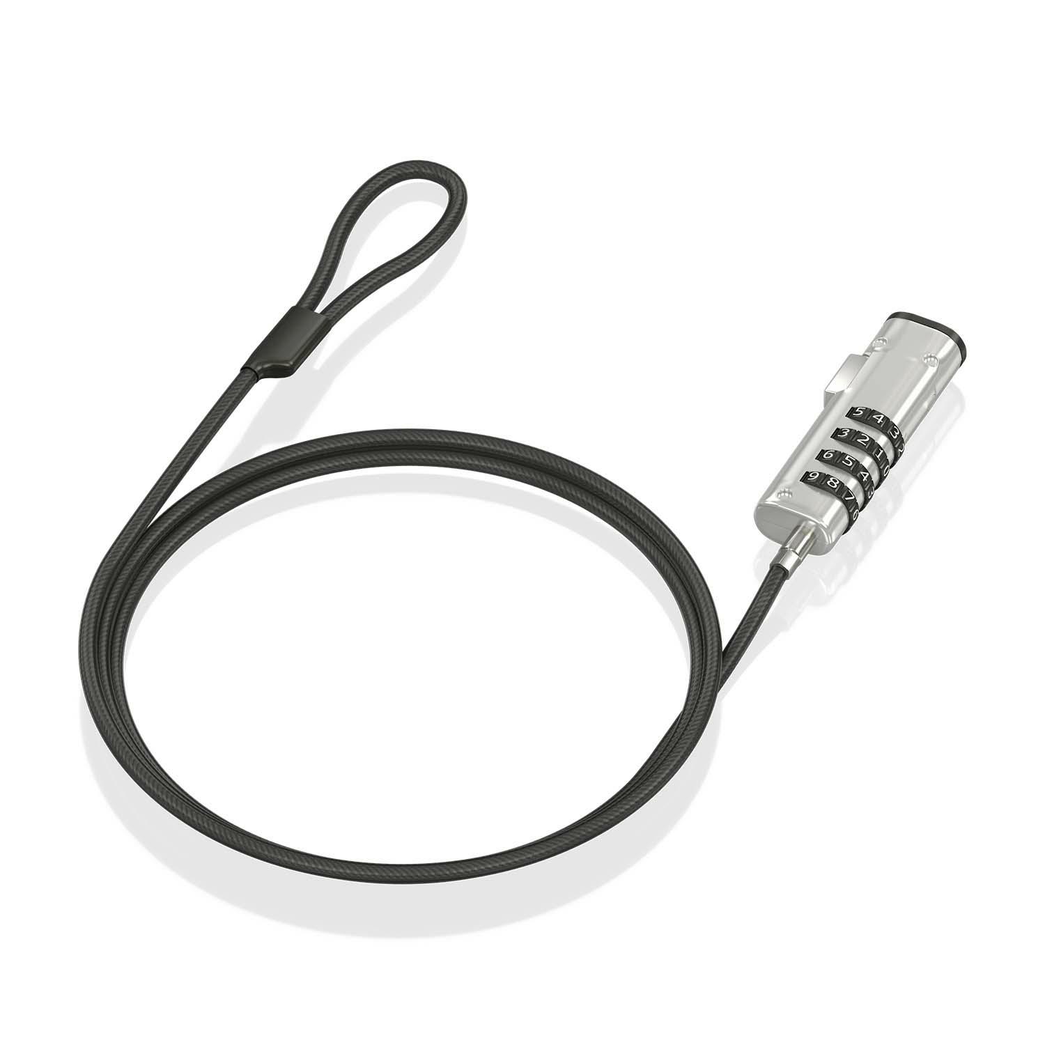 Cable de Seguridad tipo NANO con cerradura de combinación para ordenador, monitor, portátil 1.5m