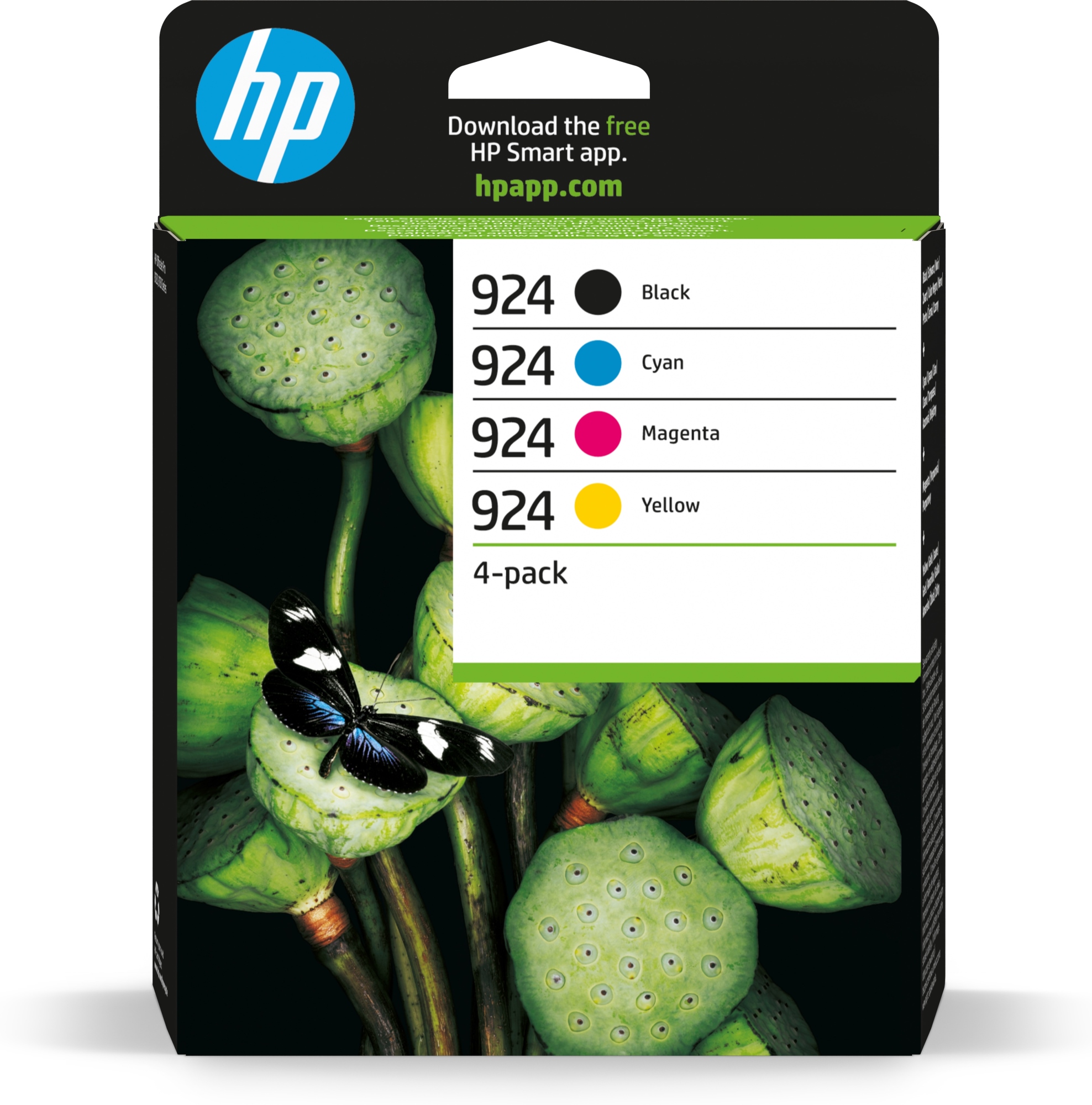 Paquete de 4 Cartuchos de Tinta Original 924 CMYK