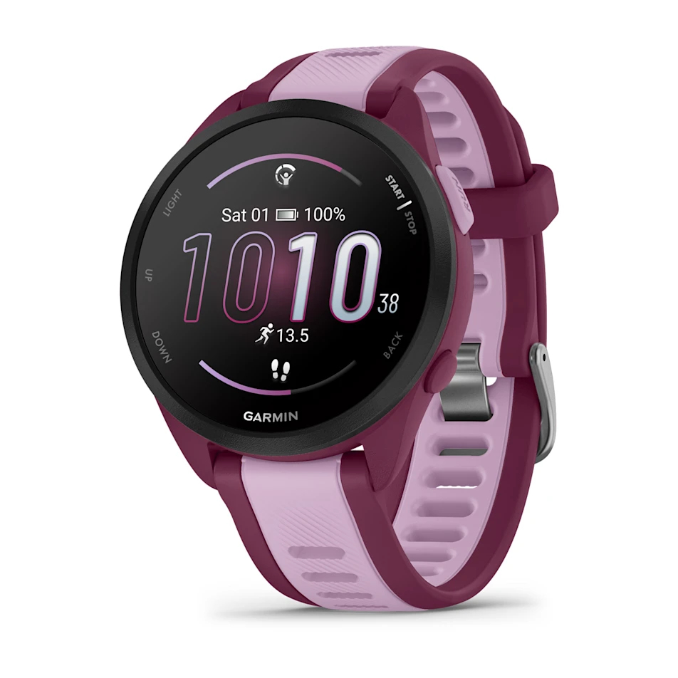Forerunner 165 Music 3,05 cm (1.2") AMOLED 43 mm Digital 390 x 390 Pixeles Pantalla táctil Púrpura GPS (satélite)