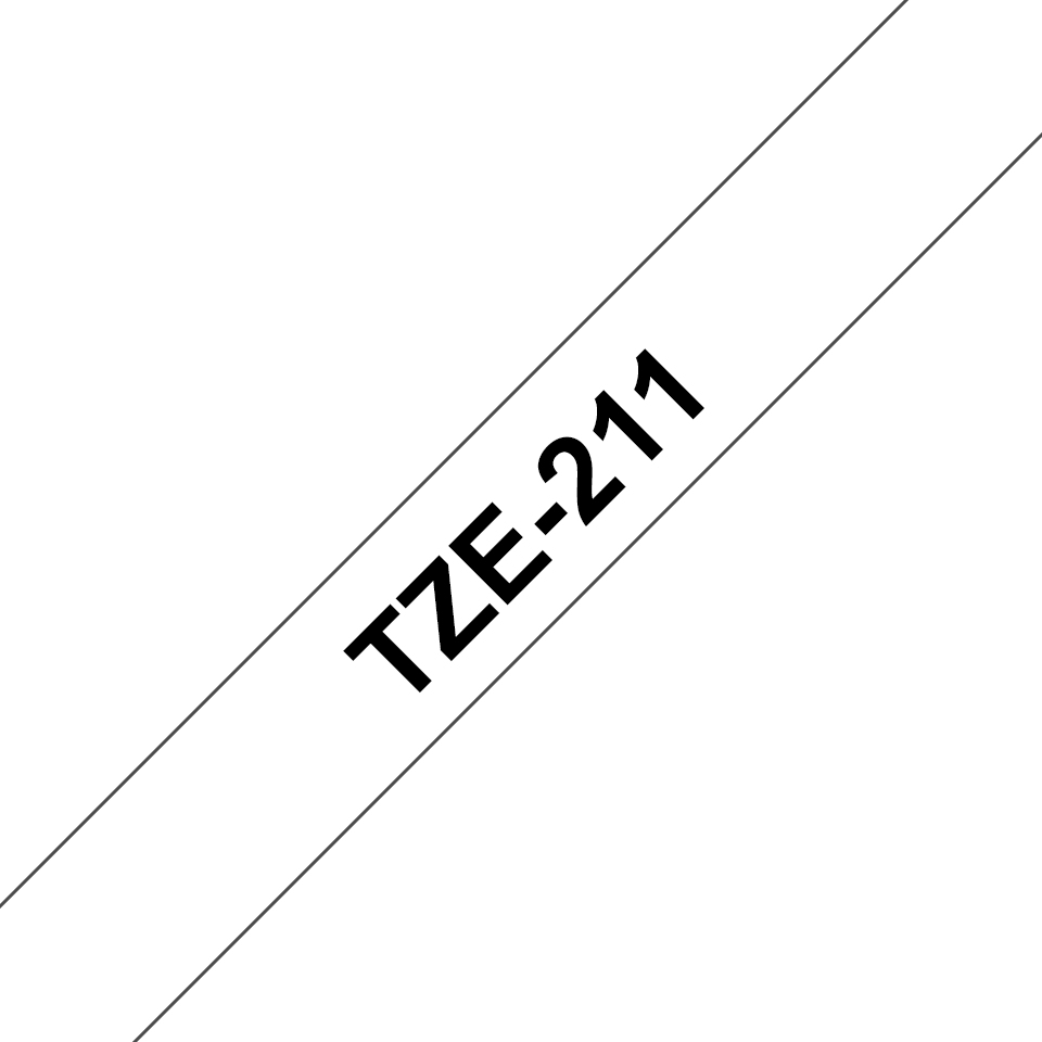 TZe-211 cinta para impresora de etiquetas Negro sobre blanco