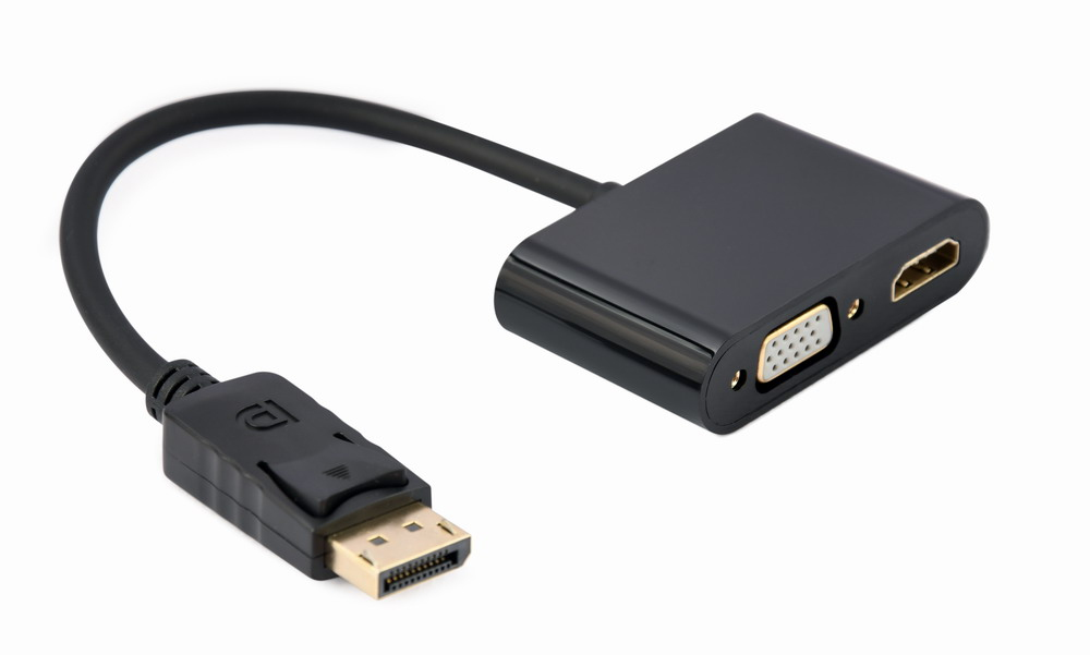 A-DPM-HDMIFVGAF-01 cable DisplayPort 0,1 m Negro