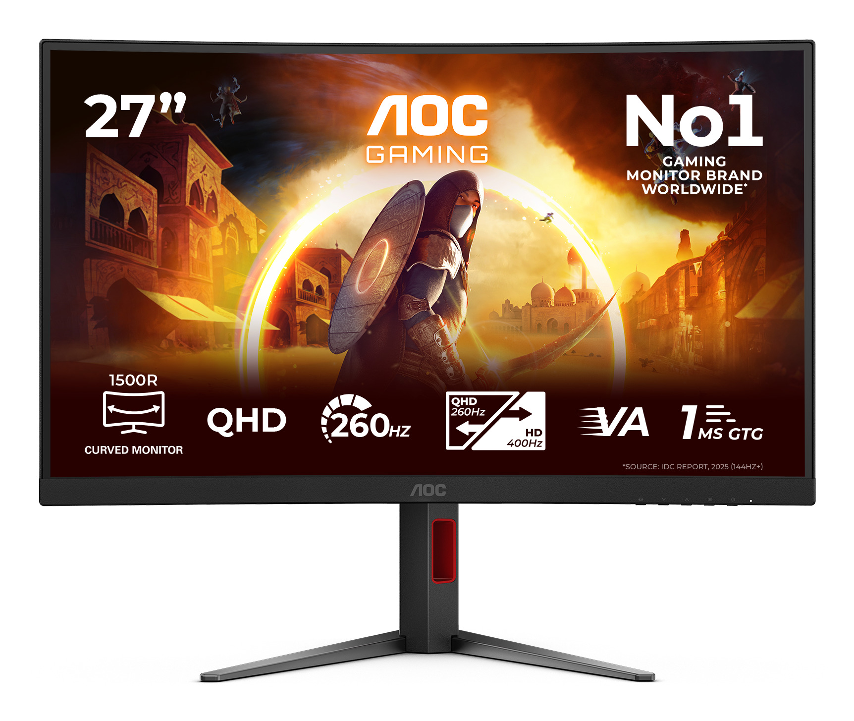 G4 Gaming pantalla para PC 68,6 cm (27") 2560 x 1440 Pixeles Quad HD LED Negro, Rojo