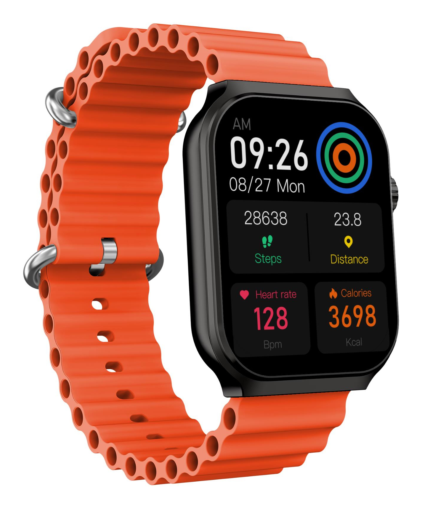 TRAINERULTRABK Relojes inteligentes y deportivos 5,13 cm (2.02") Digital 320 x 320 Pixeles Pantalla táctil Negro