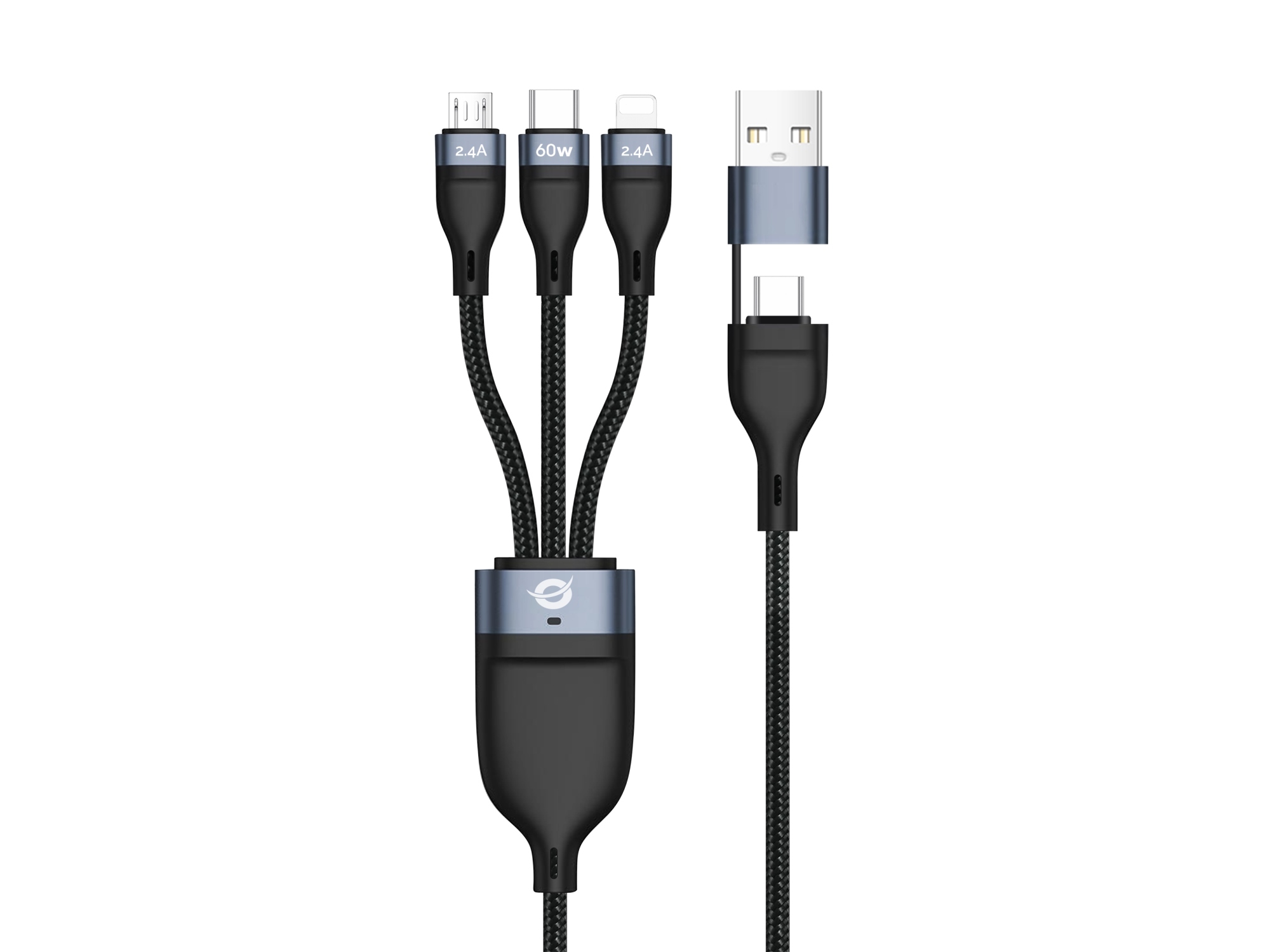ETTA05B15 cable USB USB 2.0 1,5 m USB C USB C/Micro-USB B/Lightning Negro