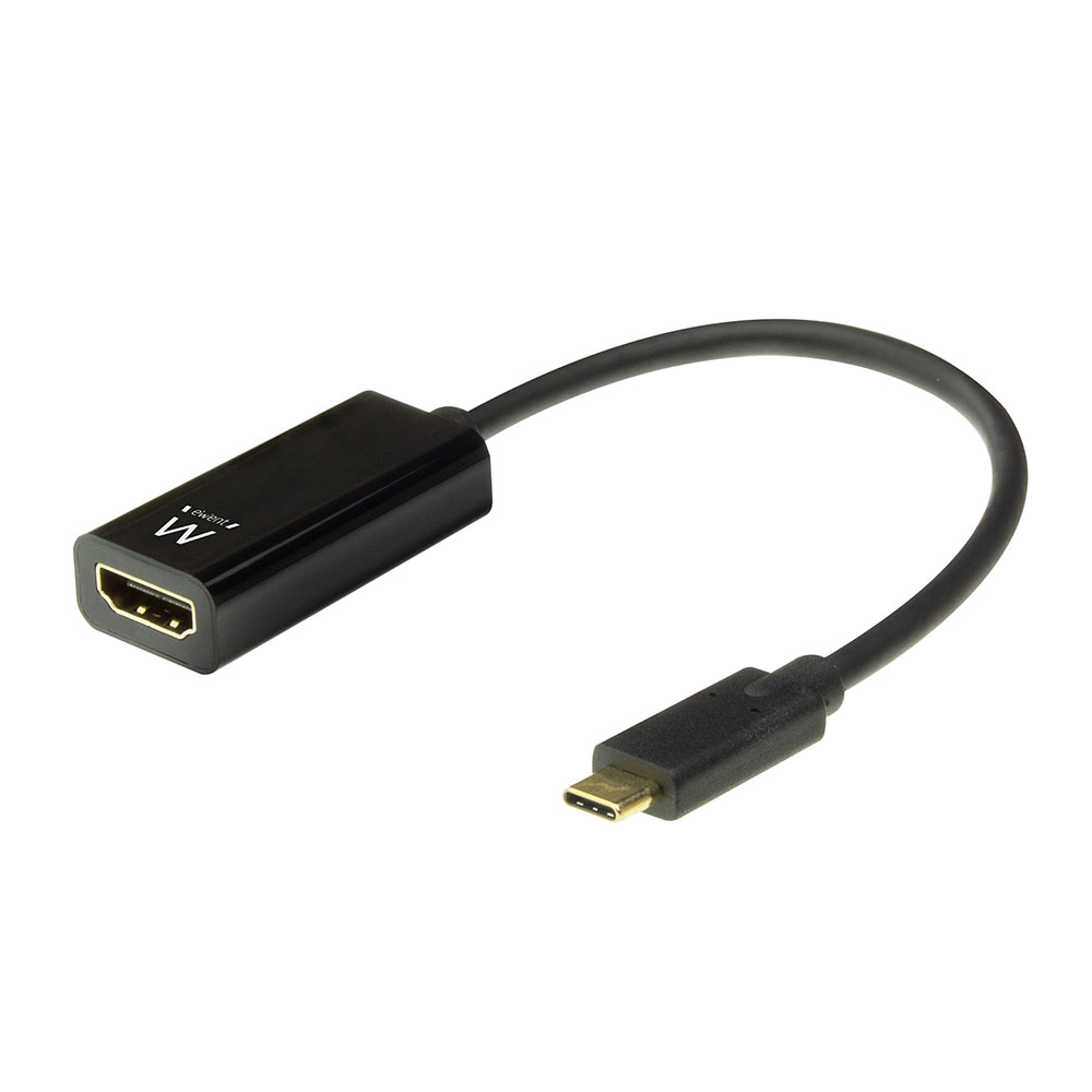 EW9823 adaptador de cable de vídeo 0,15 m USB Tipo C HDMI tipo A (Estándar) Negro