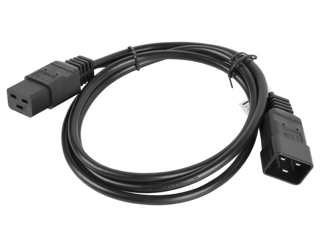 CA-C19E-10CC-0018-BK cable de transmisión Negro 1,8 m C19 acoplador C20 acoplador