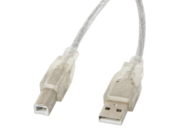 CA-USBA-12CC-0030-TR cable USB USB 2.0 3 m USB B Transparente