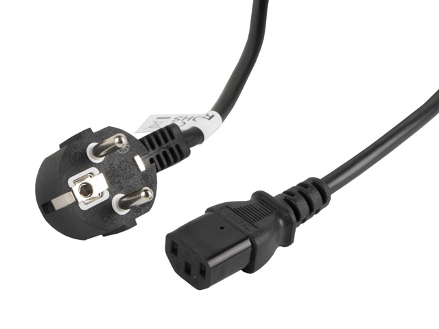 CA-C13C-11CC-0050-BK cable de transmisión Negro 5 m C13 acoplador CEE7/7