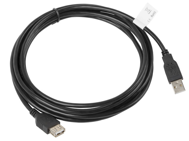 CA-USBE-10CC-0030-BK cable USB USB 2.0 3 m USB A 0,48 Gbit/s Negro