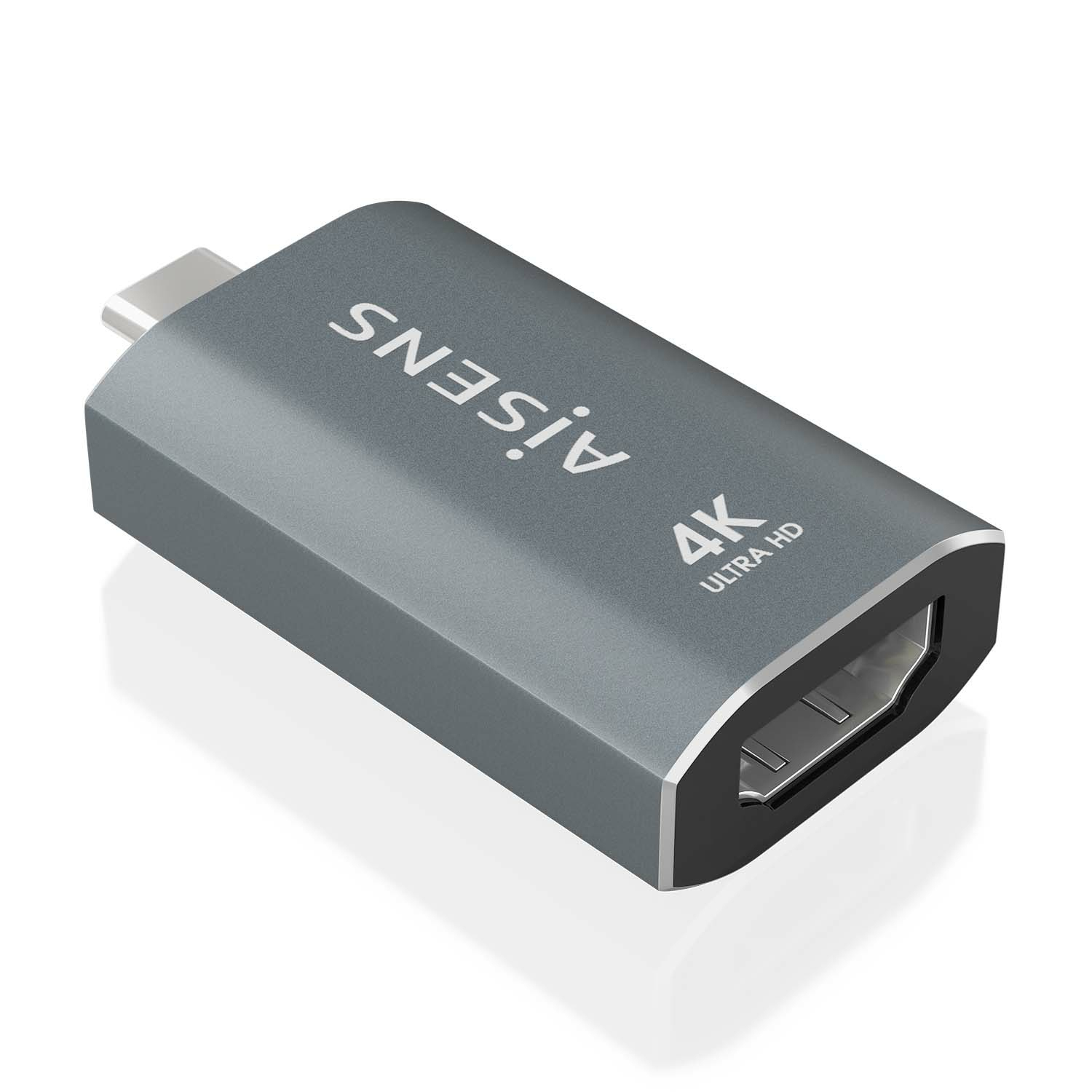 Adaptador Conversor Aluminio USB-C a HDMU 4K@60Hz, USB-C/M-HDMI/H, Gris
