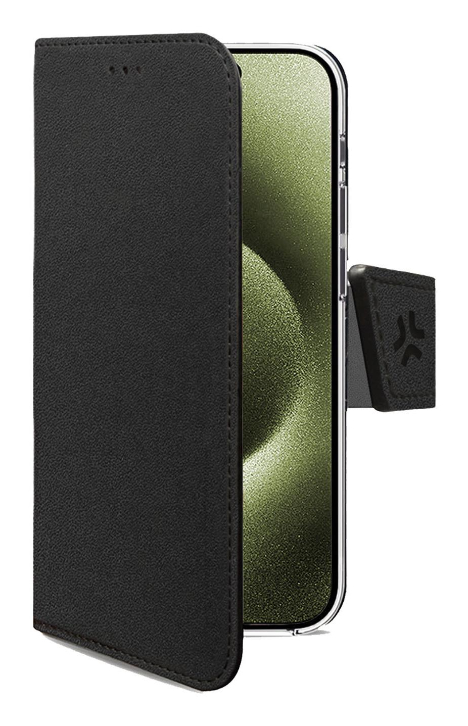 WALLY funda para teléfono móvil 16 cm (6.3") Funda cartera Negro