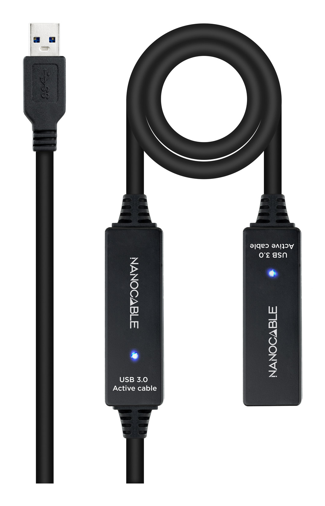 Cable USB 3.0 prolongador con amplificador, tipo A/M-A/H, 15m