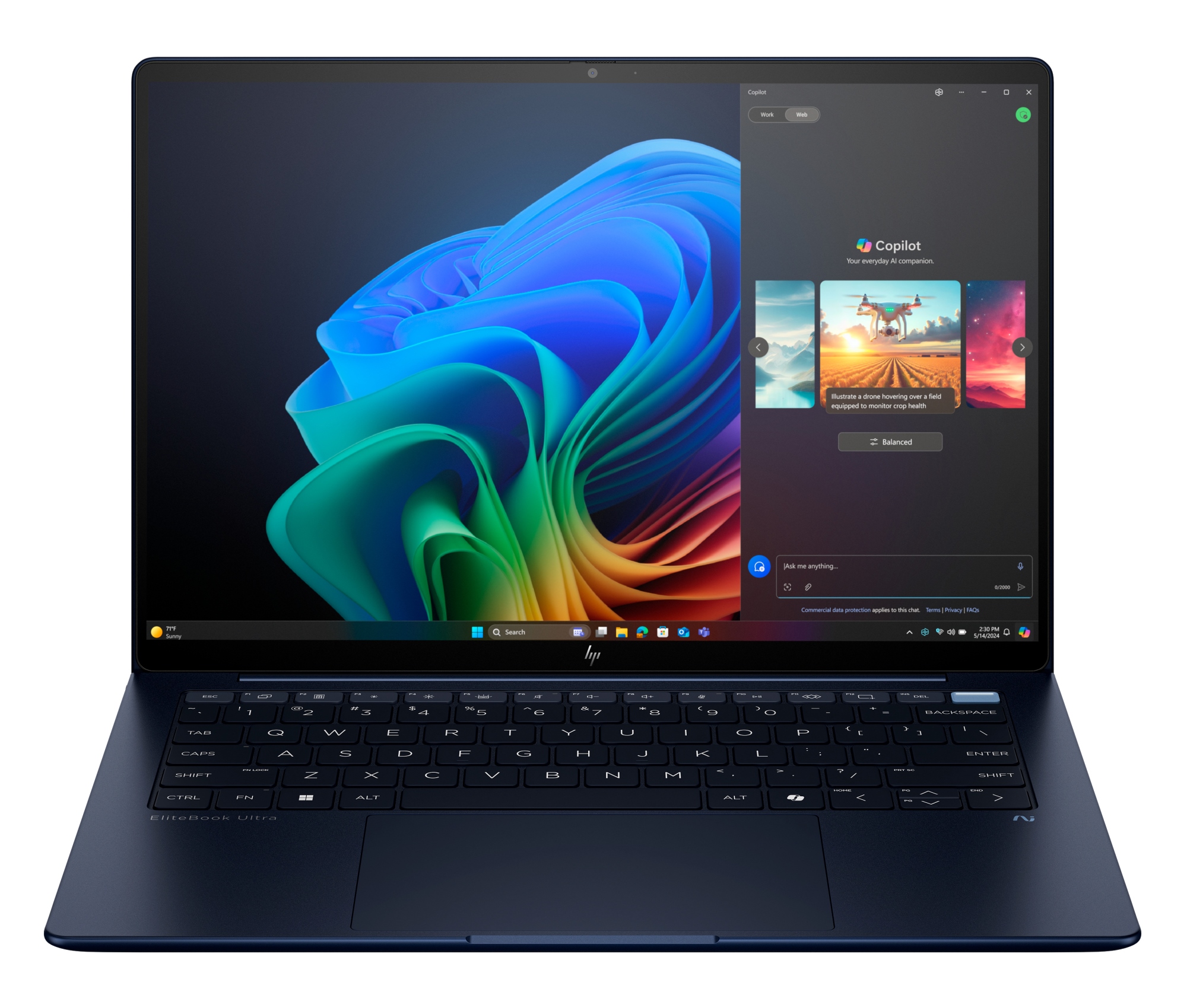 EliteBook Ultra G1i Next Gen AI PC Wolf Pro Security Edition Copilot+ PC Intel Core Ultra 5 228V Portátil 35,6 cm (14") 2.8K 32 GB LPDDR5x-SDRAM 512 GB SSD Wi-Fi 7 (802.11be) Windows 11 Pro Azul