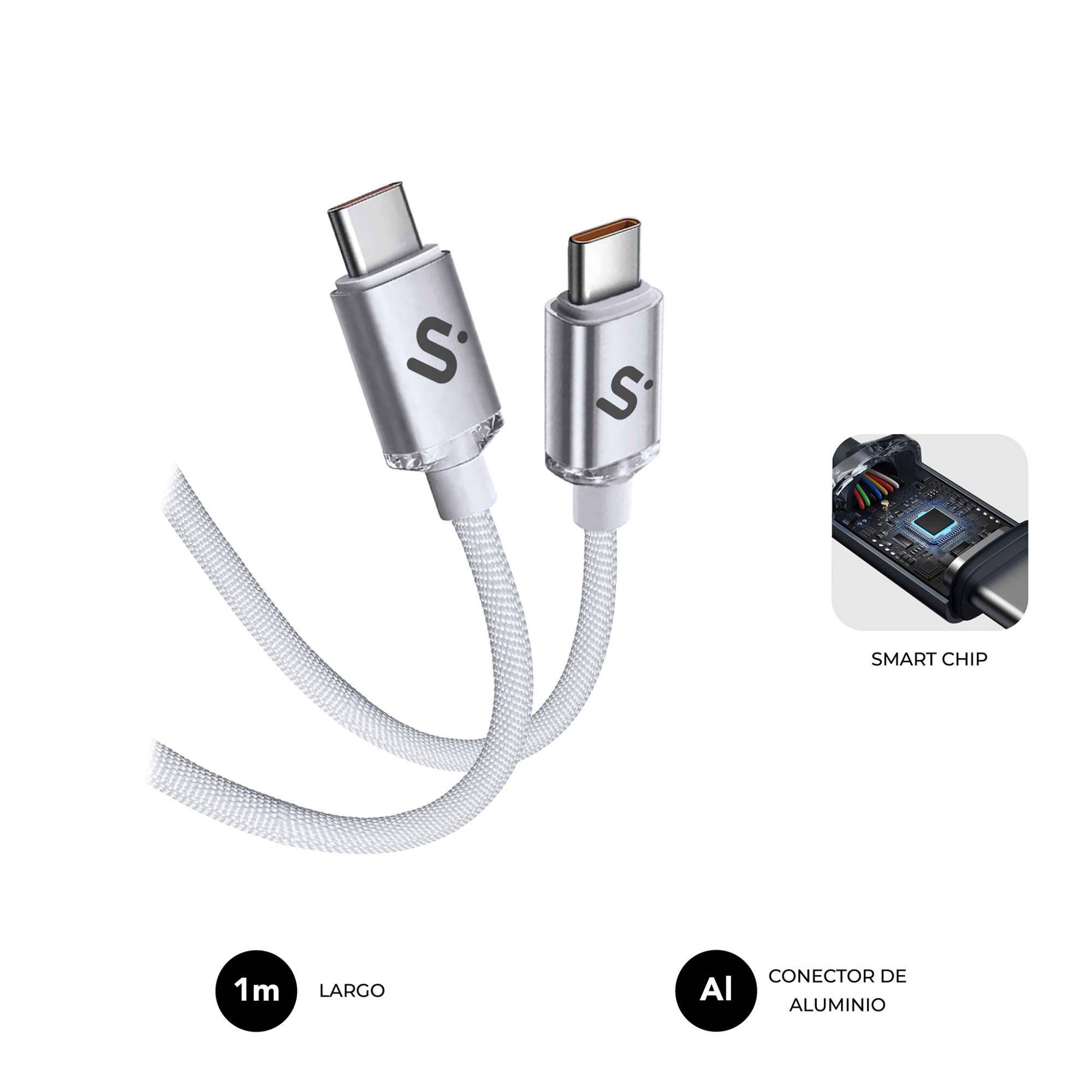 CABLE OPTIMUS 60W C-C 1m WHITE