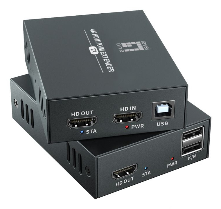 HVE-8111 extensor audio/video Transmisor y receptor de señales AV Negro