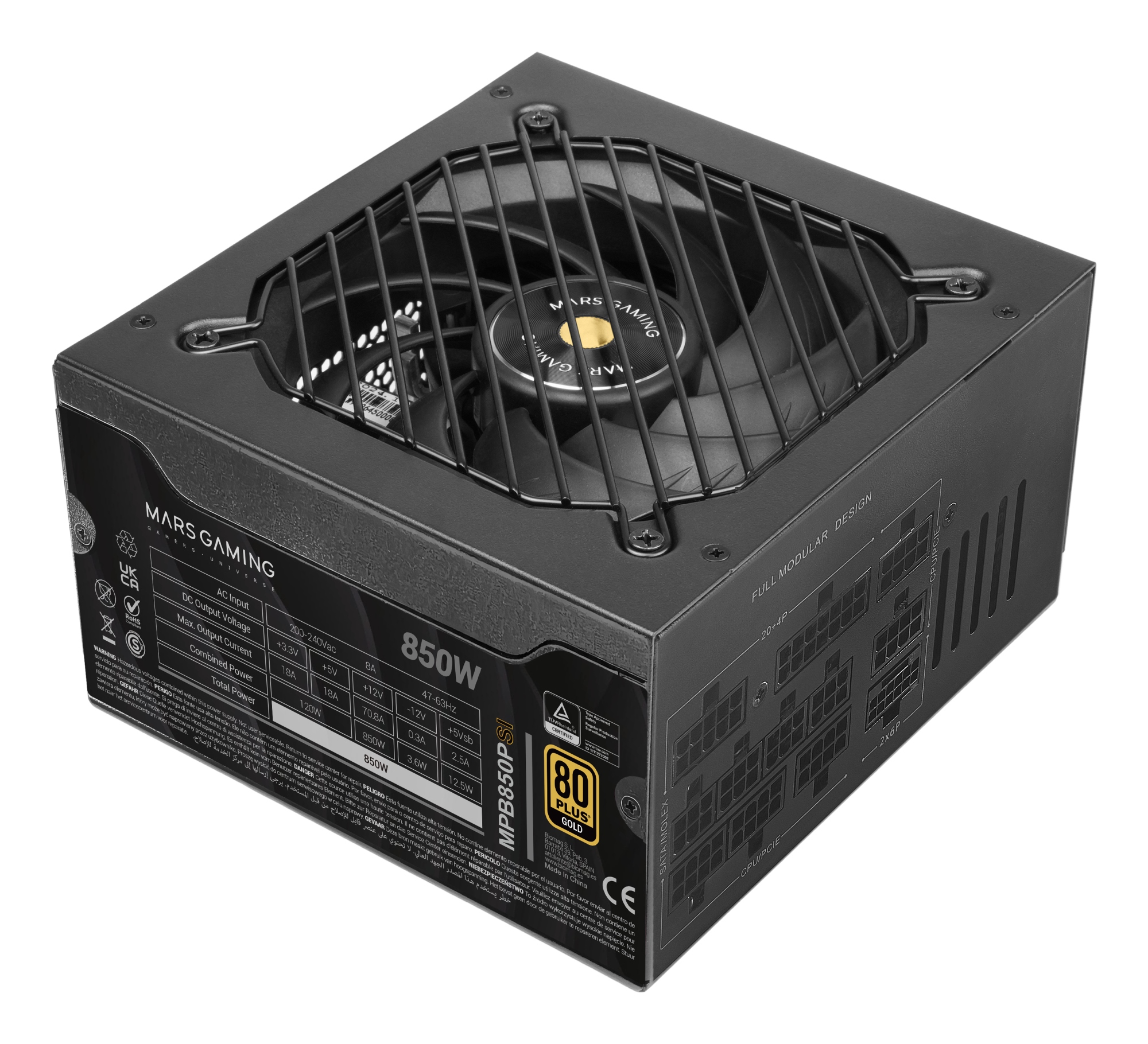 MPB850PSI unidad de fuente de alimentación 850 W 24-pin ATX ATX Negro