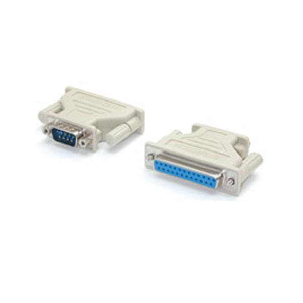 Adaptador Conversor de Cable Serie DB9 a DB25 Macho a Hembra