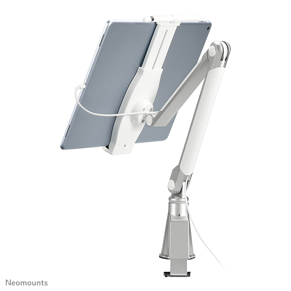 tableta-D100SILVER Soporte para tablet con abrazadera para escritorio 4.7-12.9" - universal - movimiento completo