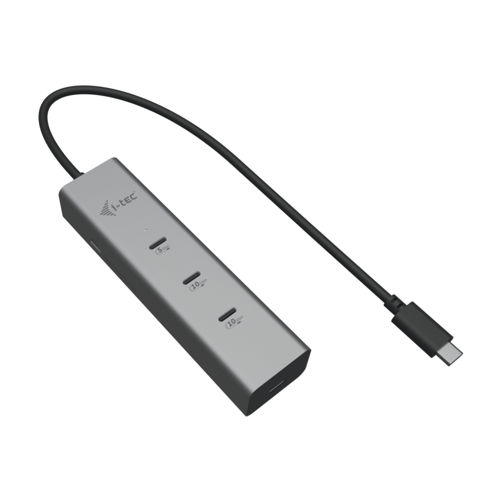 Metal USB-C Charging HUB 5port with USB-C video 8K + Power Delivery 85W