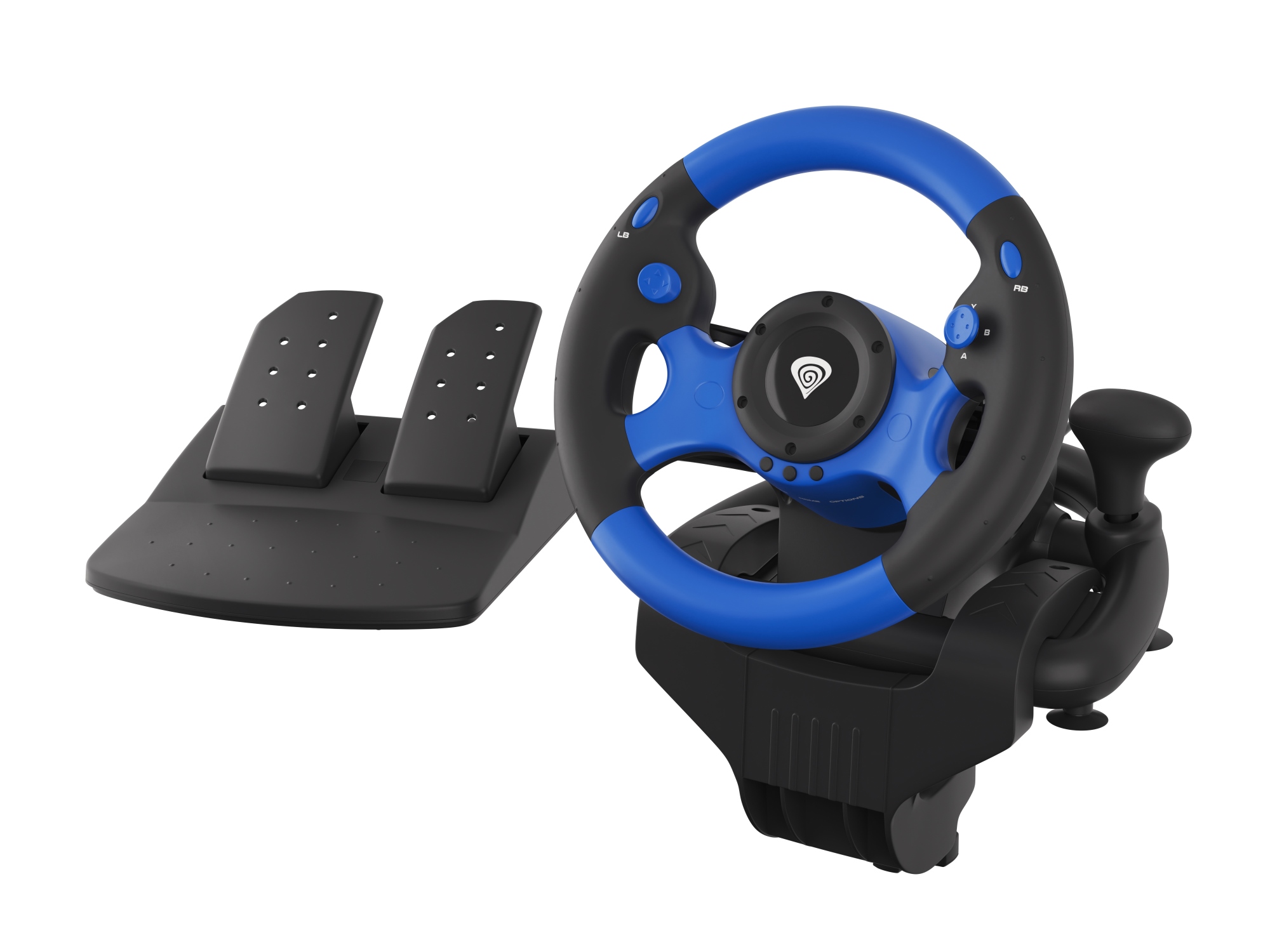 Seaborg 350 Negro, Azul USB Volante + Pedales Nintendo Switch, PC, PlayStation 4, Playstation 3, Xbox 360, Xbox One, Xbox Series S, Xbox Series X