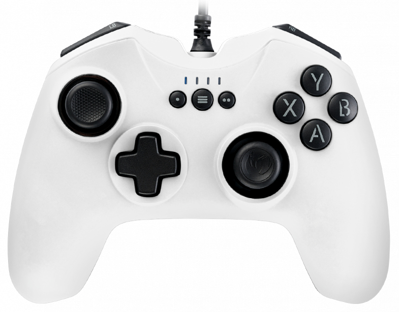 PCGC-100WHITE mando y volante Blanco USB Gamepad Analógico/Digital PC
