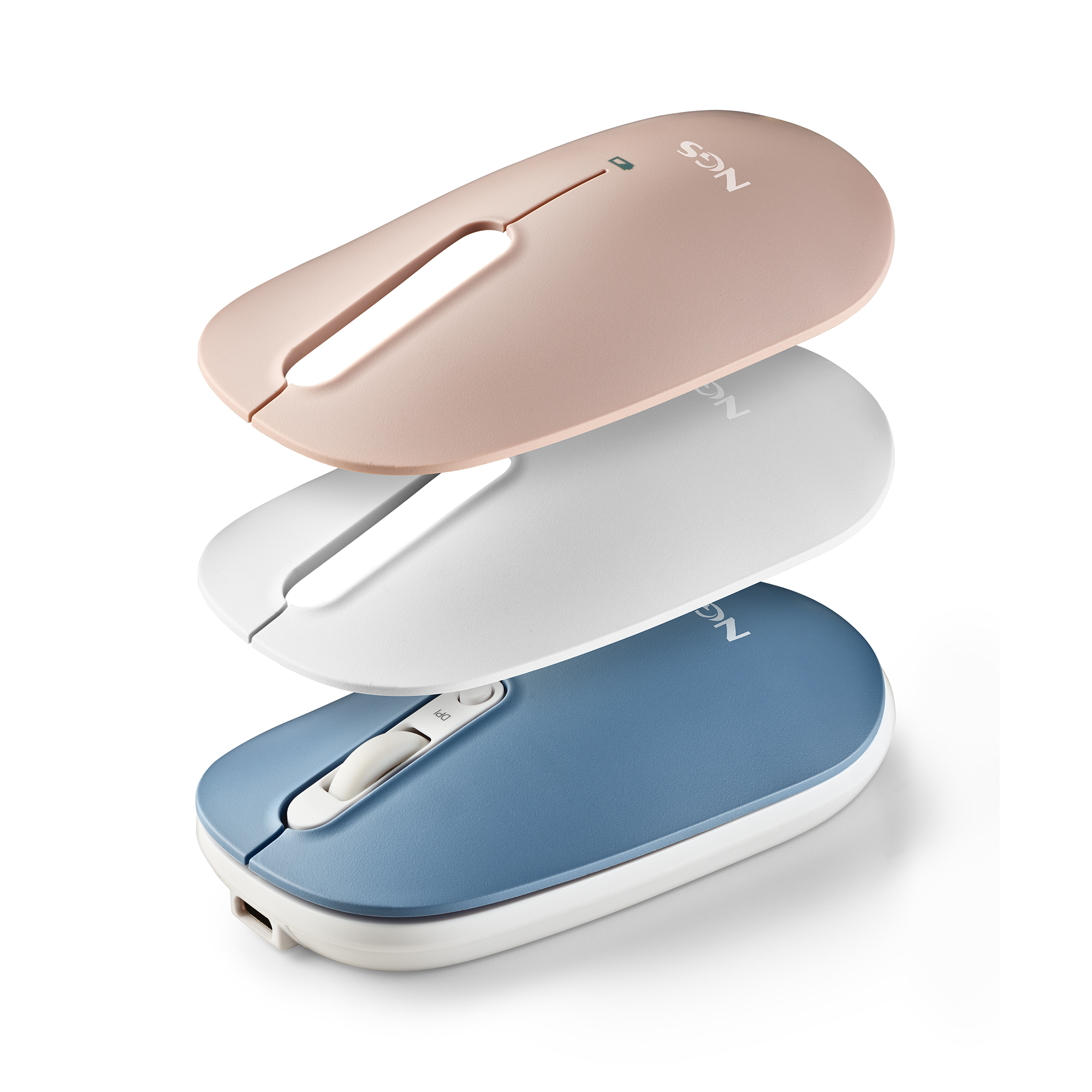 SHELL RB ratón Oficina Ambidextro RF Wireless + Bluetooth Óptico 1600 DPI