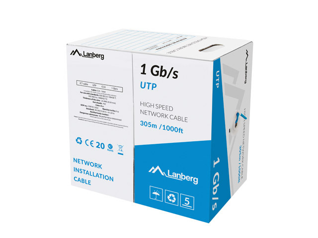 LCU6-10CC-0305-B cable de red Azul 305 m U/UTP (UTP)