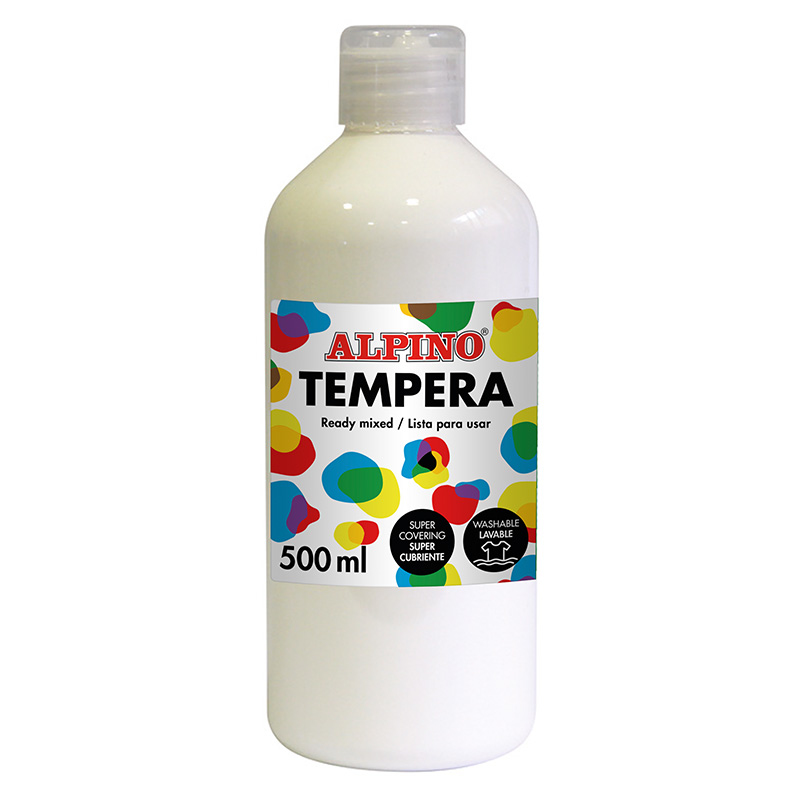 DM010170 tempera 500 ml Botella Blanco