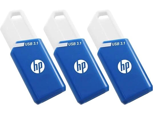 X755W PACK x3 unidad flash USB 128 GB USB tipo A 3.2 Gen 1 (3.1 Gen 1) Azul, Blanco