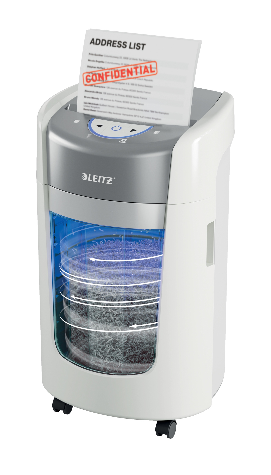 IQ OptiMax Home Office 225 triturador de papel Microcorte 58 dB Gris, Blanco