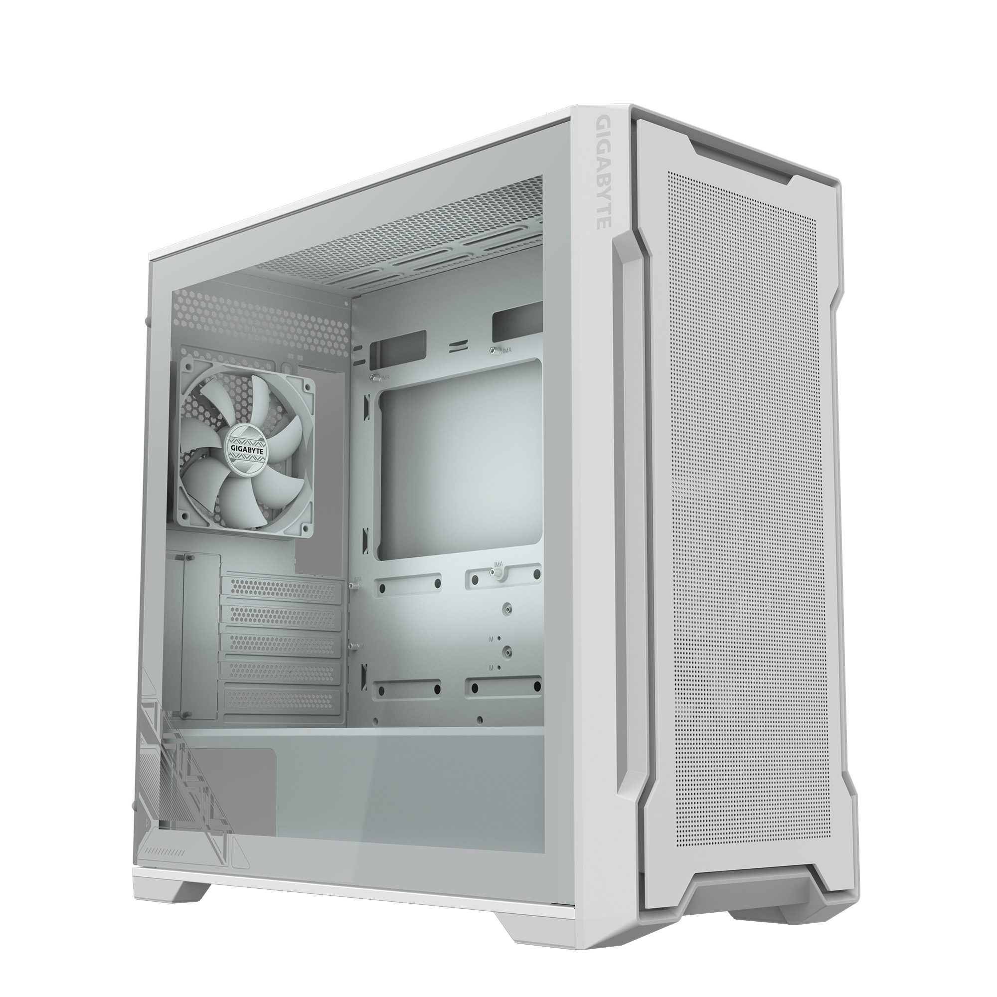 C102 GLASS Midi Tower Blanco