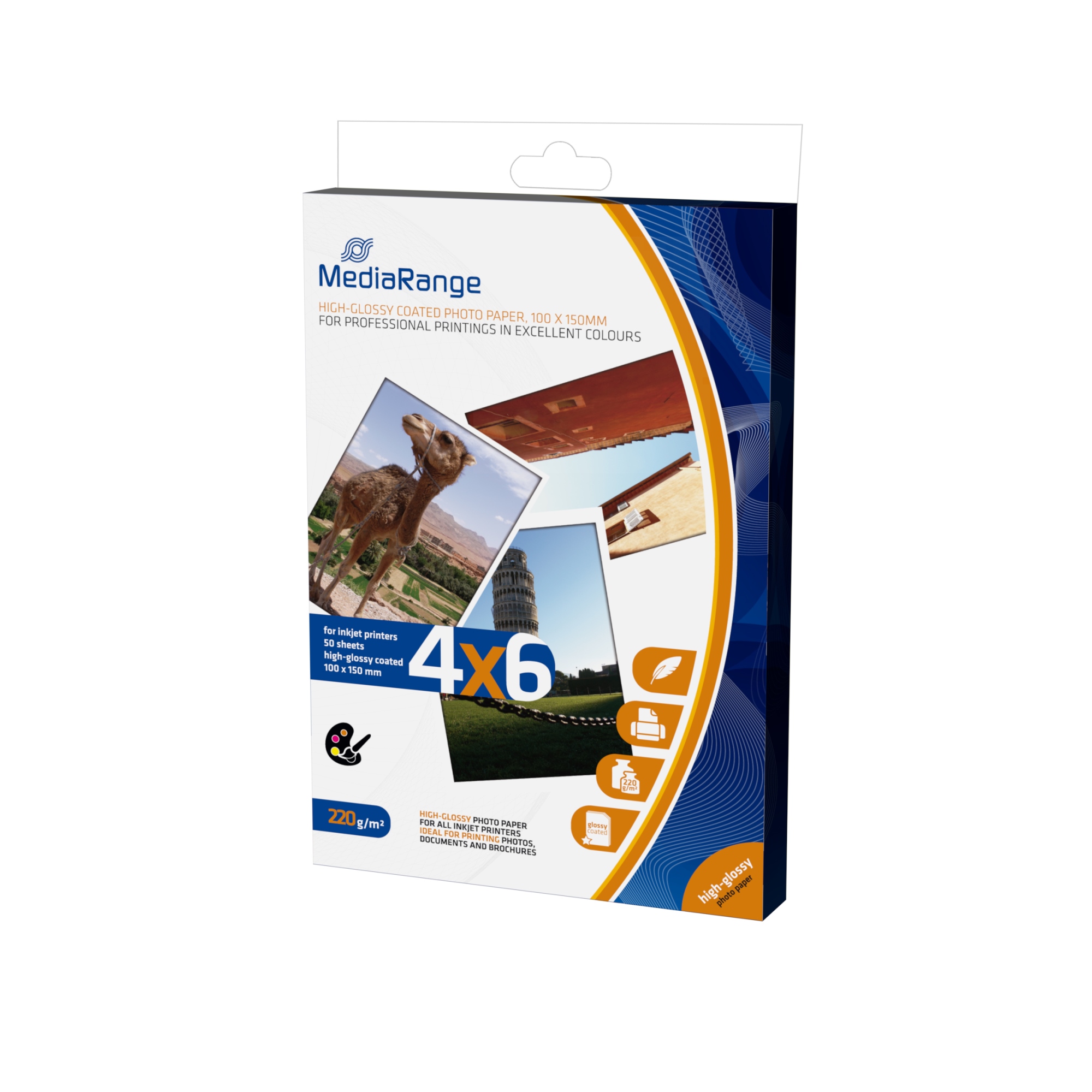 MRINK104 papel fotográfico Blanco De alto brillo
