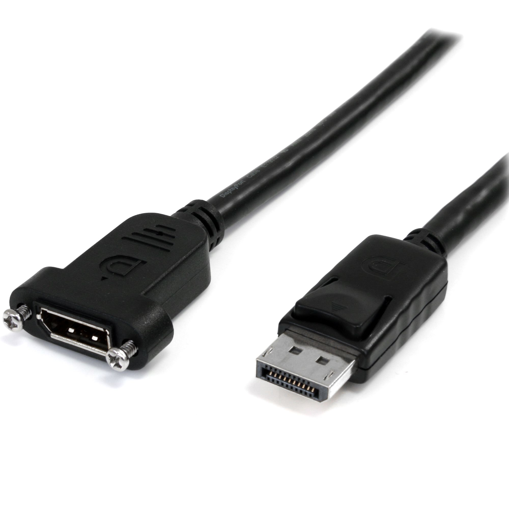 Cable de 91cm DisplayPort de Montaje en Panel - 4K x 2K - Cable de Extensión DisplayPort 1.2 Macho a Hembra - Cable para Monitor DP
