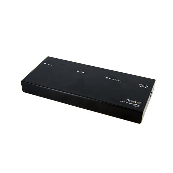 Duplicador Divisor Multiplicador de Vídeo DVI y Audio de 2 puertos - Cable