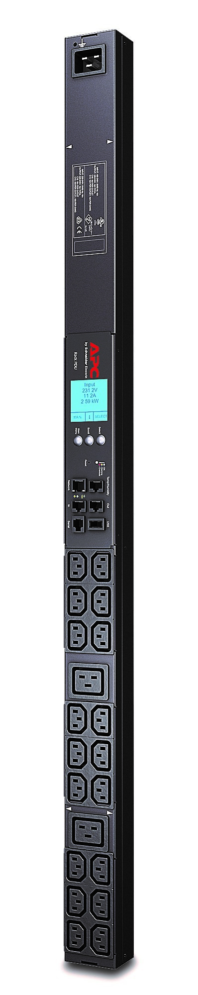 AP8858 unidad de distribución de energía (PDU) 20 salidas AC 0U Negro