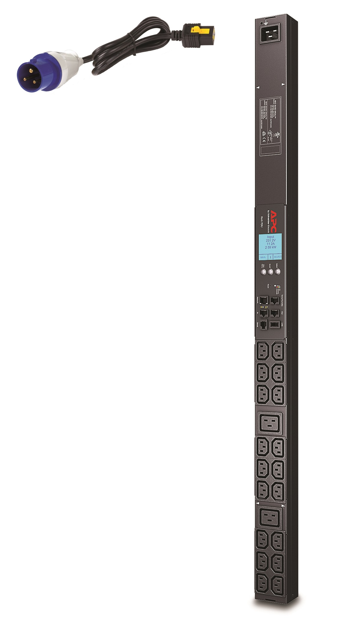 AP8858EU3 unidad de distribución de energía (PDU) 20 salidas AC 0U