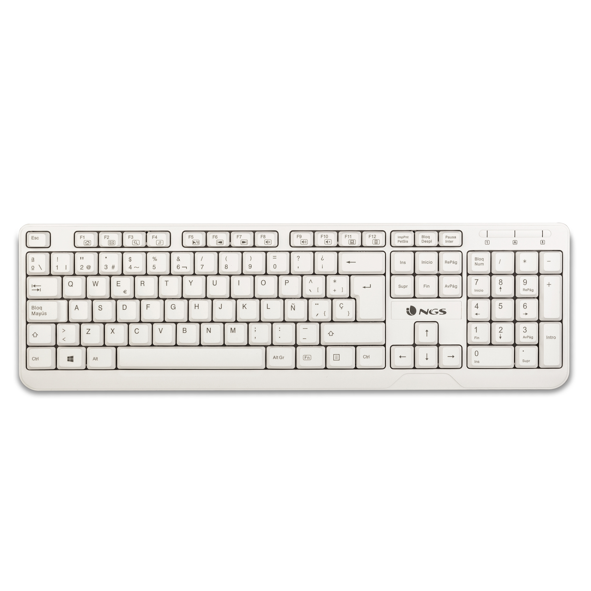 Spike teclado USB QWERTY Blanco