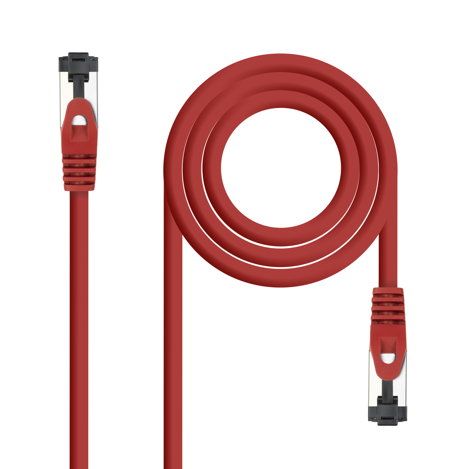 Cable de Red Latiguillo Cat.8.1 2GHz LSZH SSTP AWG26, Rojo, 25 cm