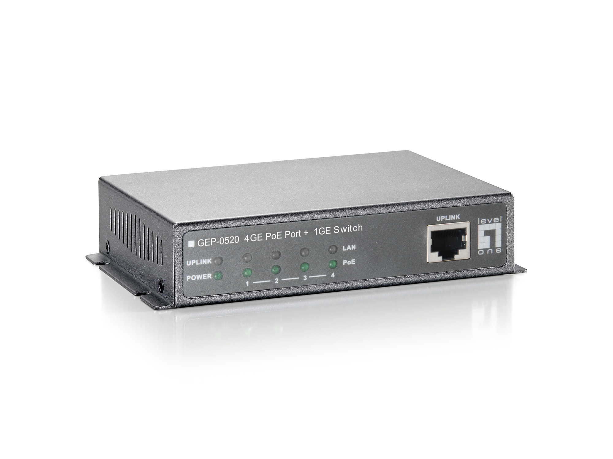 Switch Gigabit Ethernet PoE de 8 puertos, 61.6W, 802.3af PoE, 4 Puertos PoE