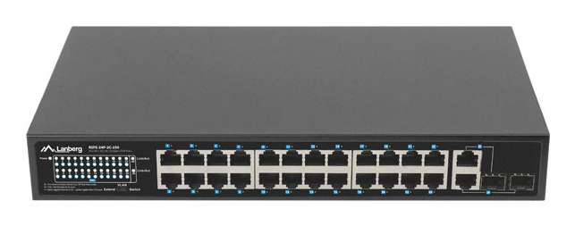 RSFE-24P-2C-250 switch No administrado Gigabit Ethernet (10/100/1000) Energía sobre Ethernet (PoE) 1U Negro