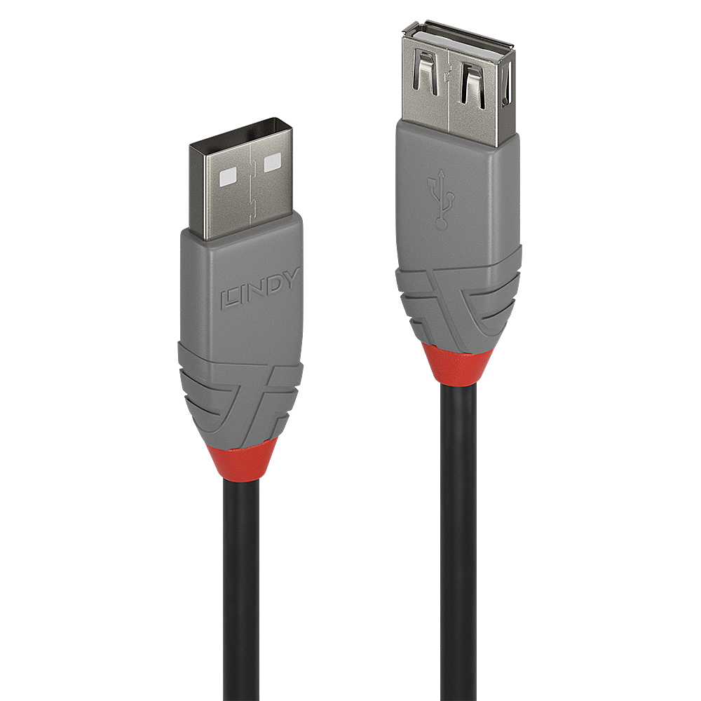 36701 cable USB USB 2.0 0,5 m USB A Negro, Gris