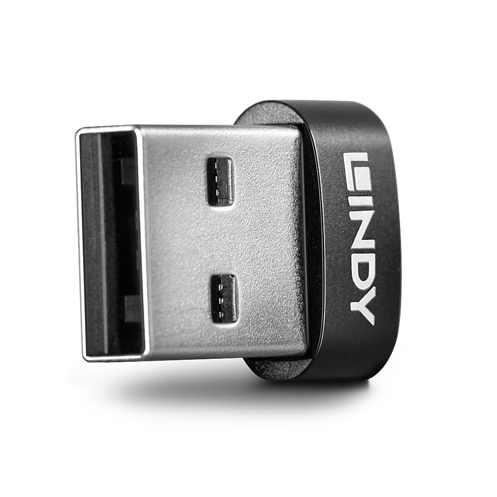 41884 cambiador de género para cable USB Type-A USB Type-C Negro